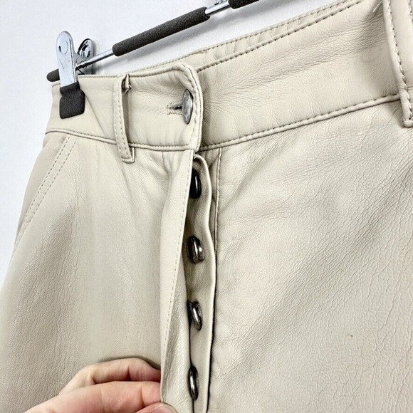 Wilfred Modern Cargo Pant Faux Leather Women's Size 0 Birch Beige - Picture 4 of 13